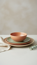 Minimalist ceramic dinner plate set